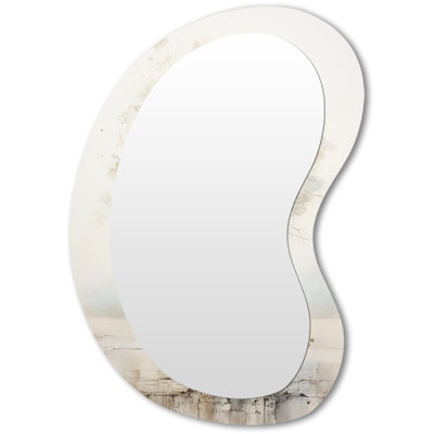 Miroir mural asymétrique beige
