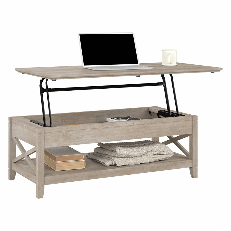 Katia - Lift top Coffee Table, Washed Gray