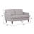 Bova Recessed Real Leather Loveseat-1177012492