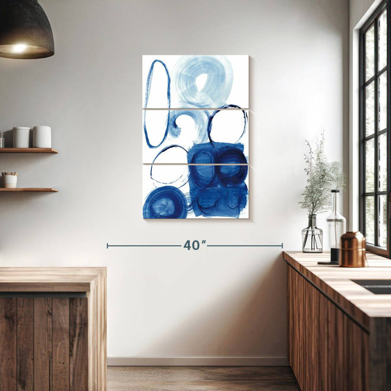 Étude du cercle bleu Avery I, H 38 po x l 24 po