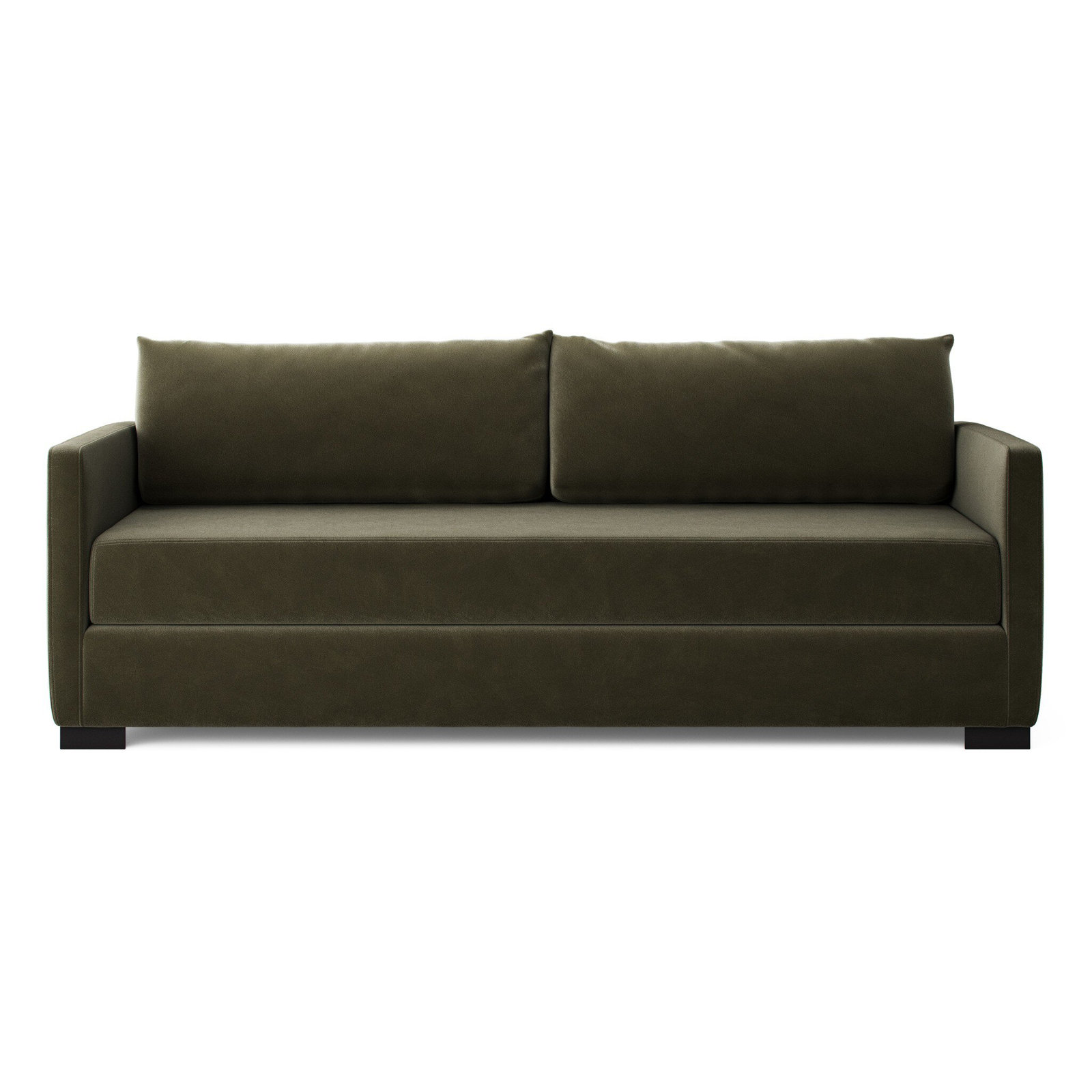 Cascade 86'' Upholstered, 34" H x 86" W x 38" D, Surrey Olive