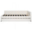 Lit plateforme tapissier double capitonné avec lit gigogne simple TG-3349085