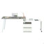 Bureau rotatif moderne à positions multiples, gris