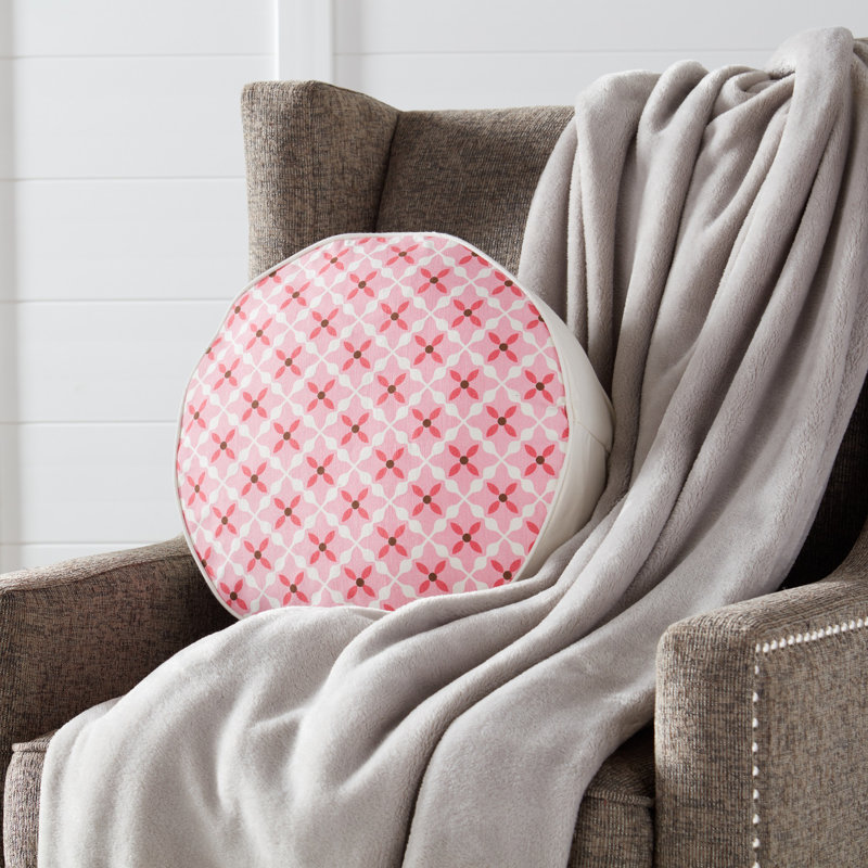 Geometric Throw Pillow, Pink