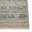 Tapis gris floral en laine noué à la main-775395433