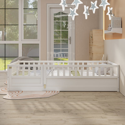 Lit double en bois Montessori