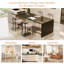 Chaises d'appoint rembourrées avec structure en fer-380601315