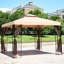 Pavillon jardin de patio en acier l 10 pi. x p 10 pi