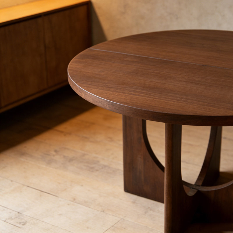 48" Round Dining Table, Walnut