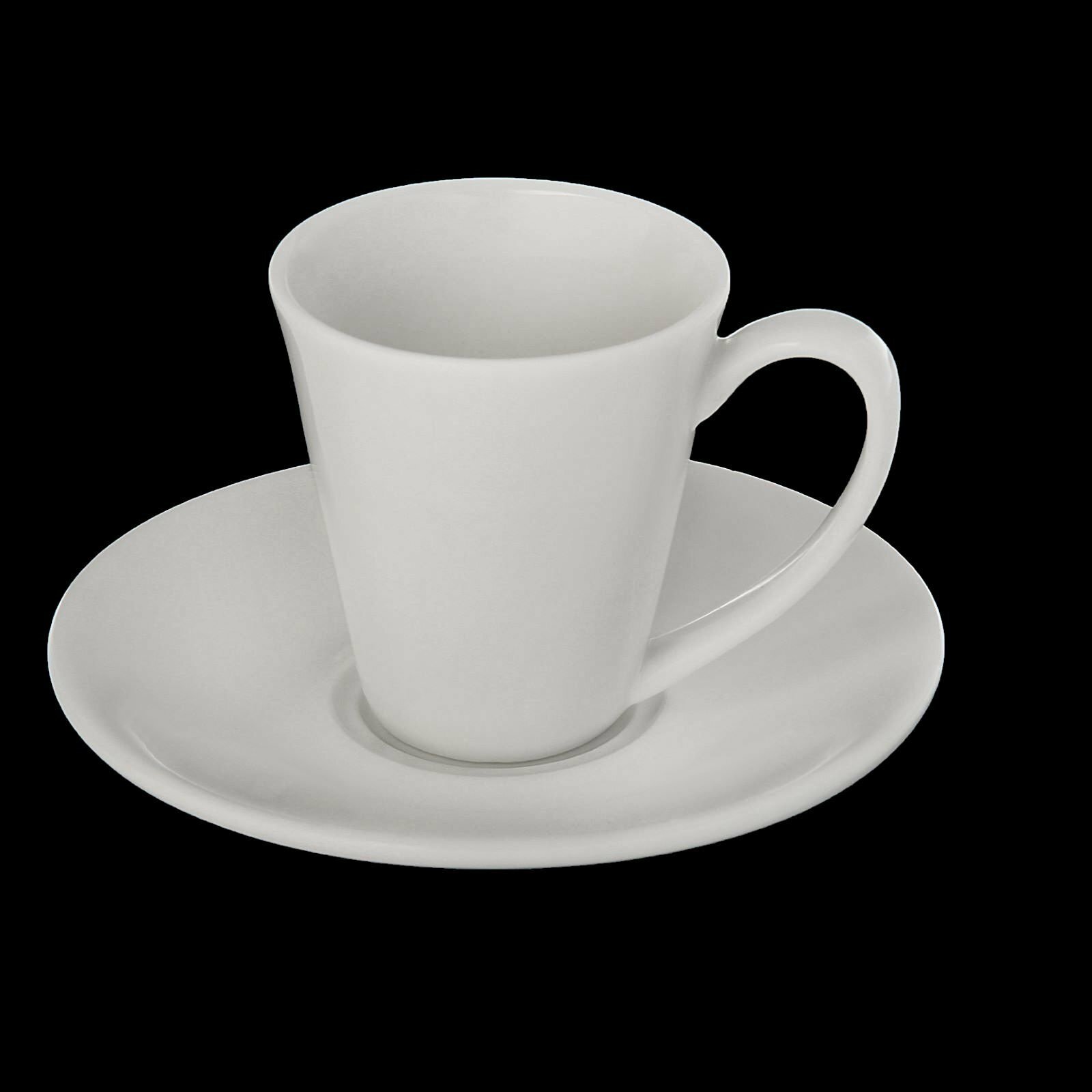 BergHOFF 4Pc Essentials Porcelain Espresso Cup 3.5 oz., and Saucers