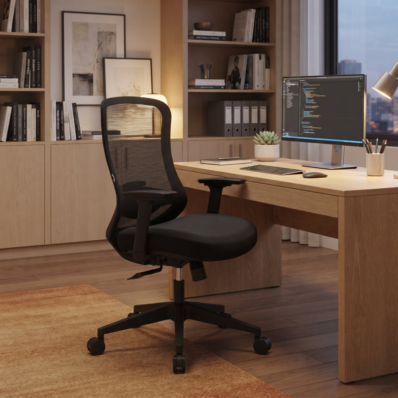 Fauteuil de bureau ergonomique Ingram, Noir