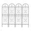 Paquet de 4 treillis de jardin en métal 71 po x 19,7 po antirouille pour plantes grimpantes