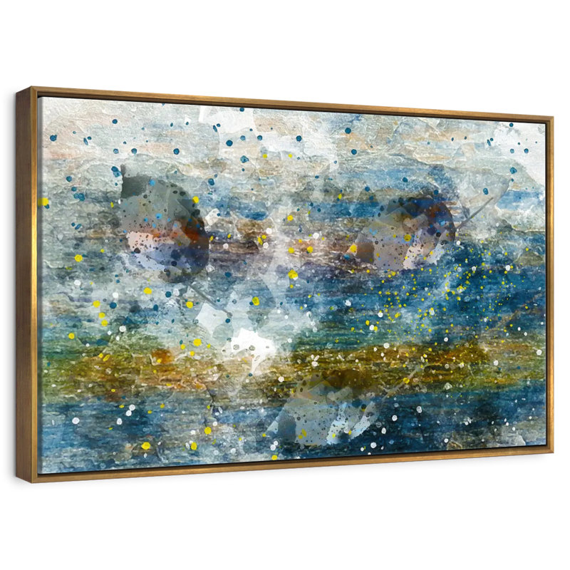Profondeur de la mer Boville, Cadre flottant doré, 31 po x 21 po