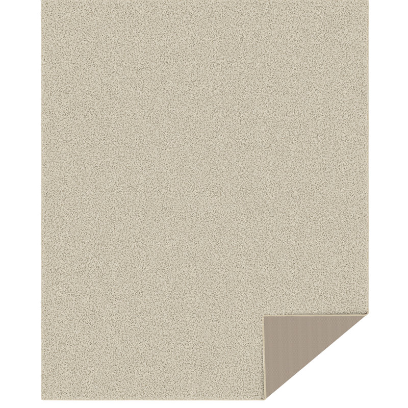 Cozy Plush Non-Slip Rubberback Soft Cream Indoor Bedroom, Living Room Area Rug, Runner 7'10' x 25', Cream