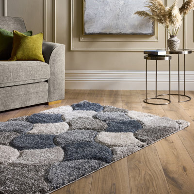 Geometric Shapes Machine Tufted Area Rug