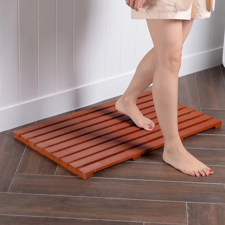  Shower Platform for Camping, Teak Bath Mats for