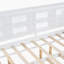 Lit de jour en bois double avec lit gigogne simple, lit de jour avec tablette de rangement et ports de chargement USB, blanc
