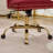 Office Chair, Modern Velvet Upholstered Tufted Button Home Office Chair With Golden Metal Base, Adjustable Desk Chair Swivel Office Chair (Wine Red)