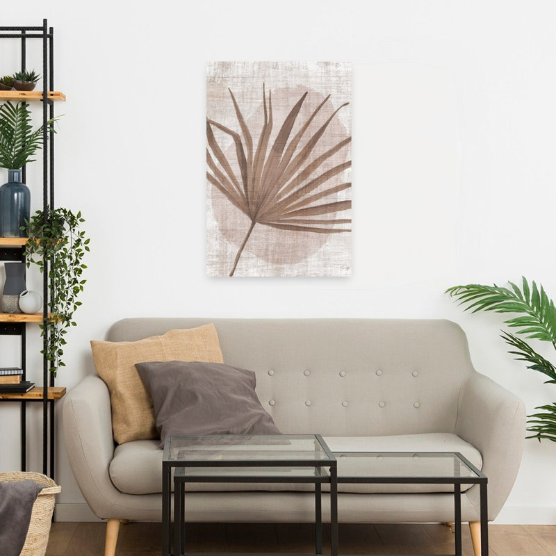 «Warm Breeze», art abstrait de paysage tropical, H 24 po x l 16 po