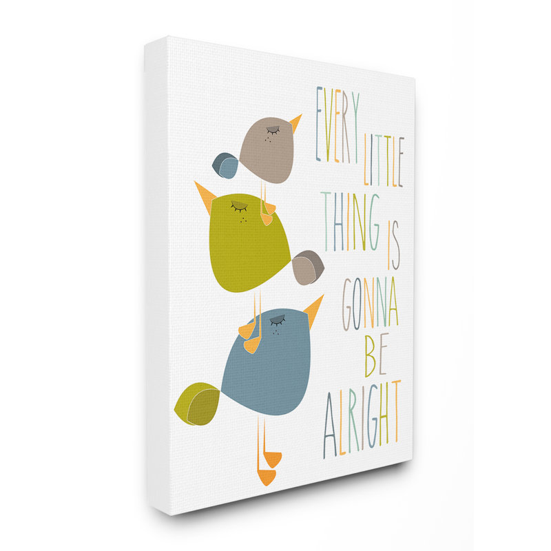 Art sur toile Gupton Three Little Birds, Toile tendue, H 20 po x l 16 po x P 1,5 po