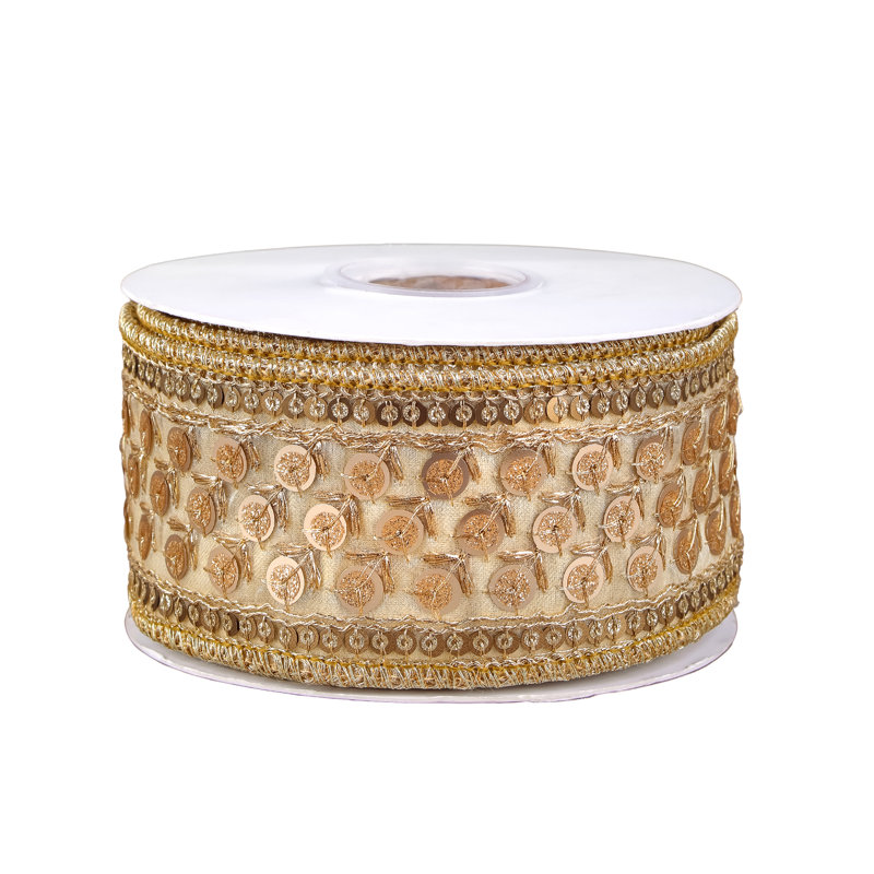 Ruban de perles Dupioni Gold