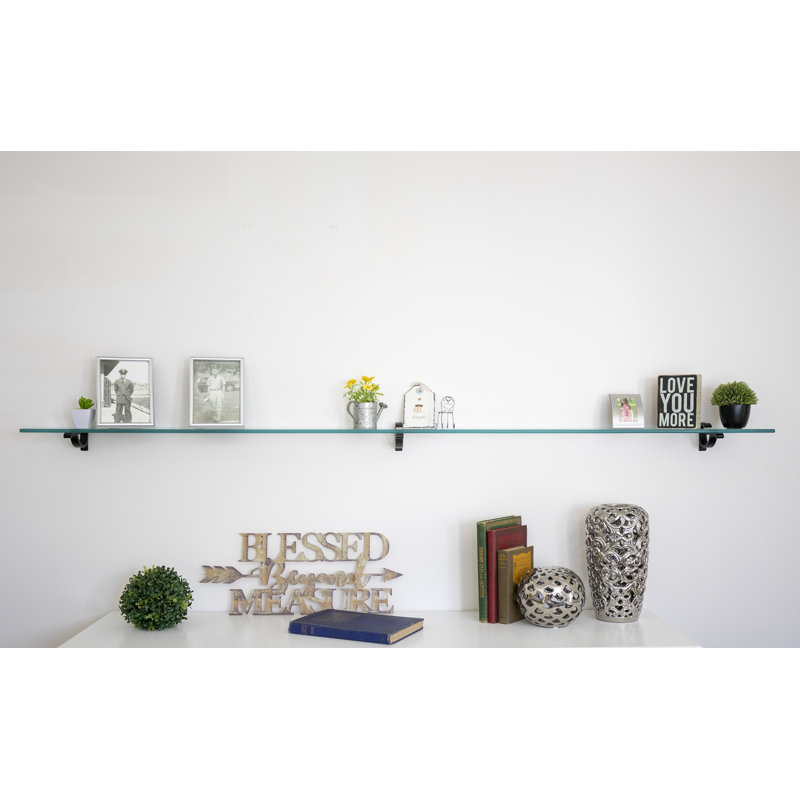 Arriella Bracket Shelf, Black, 3" H x 48" W x 8" D