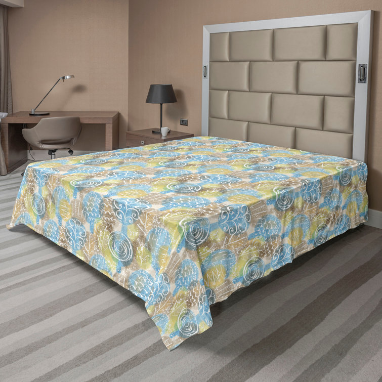 Ambesonne, drap plat floral pivoines, art botanique printanier