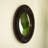 Natural Log-Style Dark Bamboo Artistry Round Wall Accent Mirror