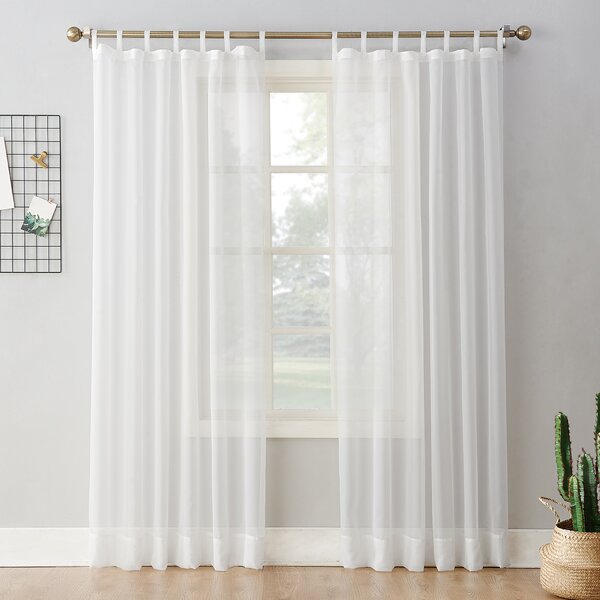 Wayfair Basics® Sheer Tab Top Curtain Panel & Reviews | Joss & Main