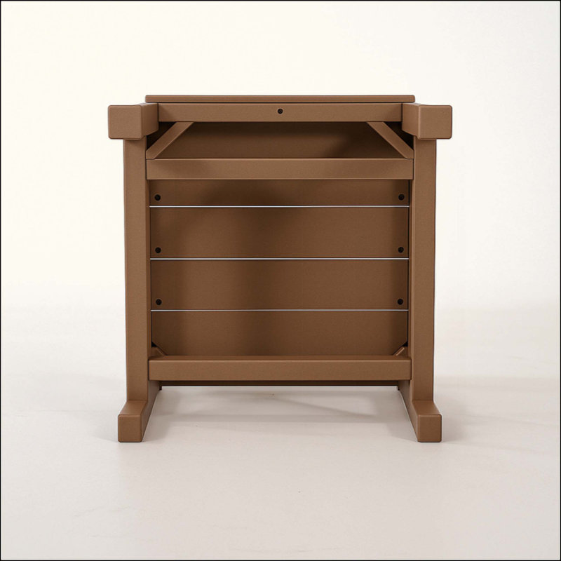 Chaises d'extérieur sans accoudoirs - Ensemble de 2 matériaux en PEHD, Brun
