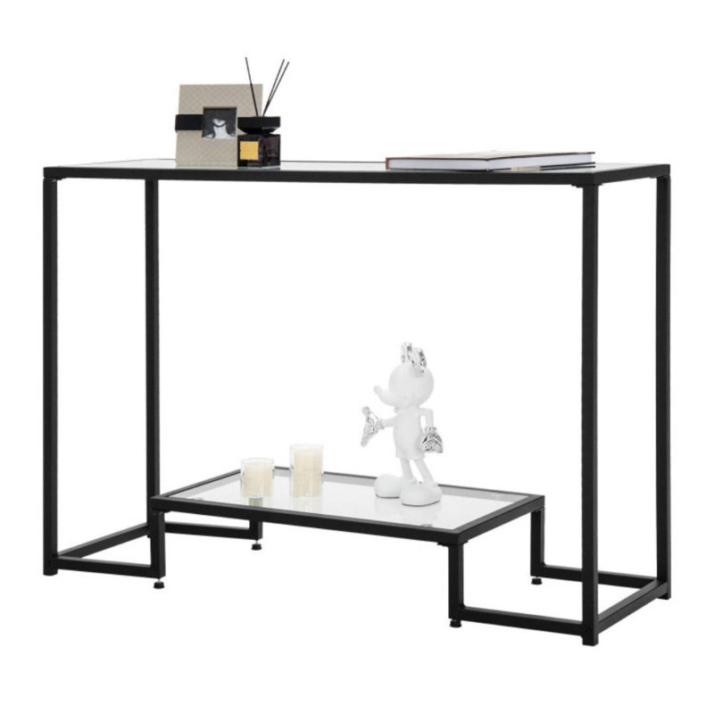 42'' Glass Top Console Table