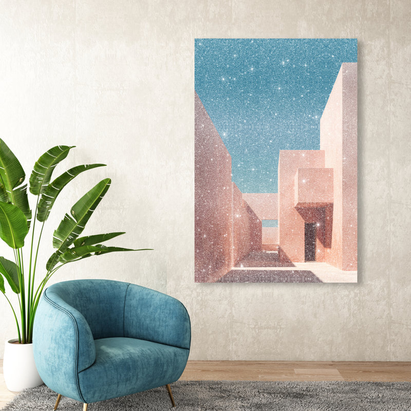 Structured Pink II Print by Oliver Gal, 15"H x 10"W, Gallery Wrapped