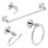 Lounge 4 Piece Bathroom Hardware Set