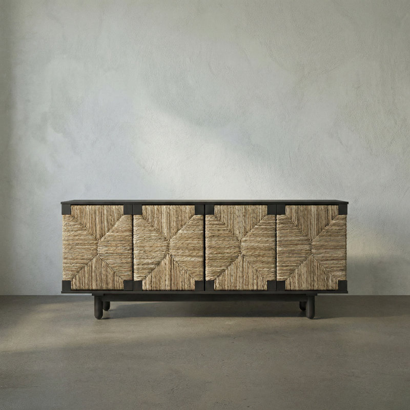 Brook Solid Wood Sideboard, Pale