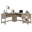 Bureau en L, finition brune