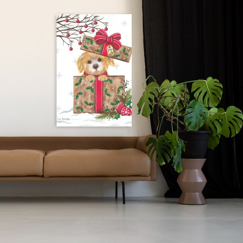«Joy Of A Puppy», art hivernal contemporain, H 48 po x l 32 po