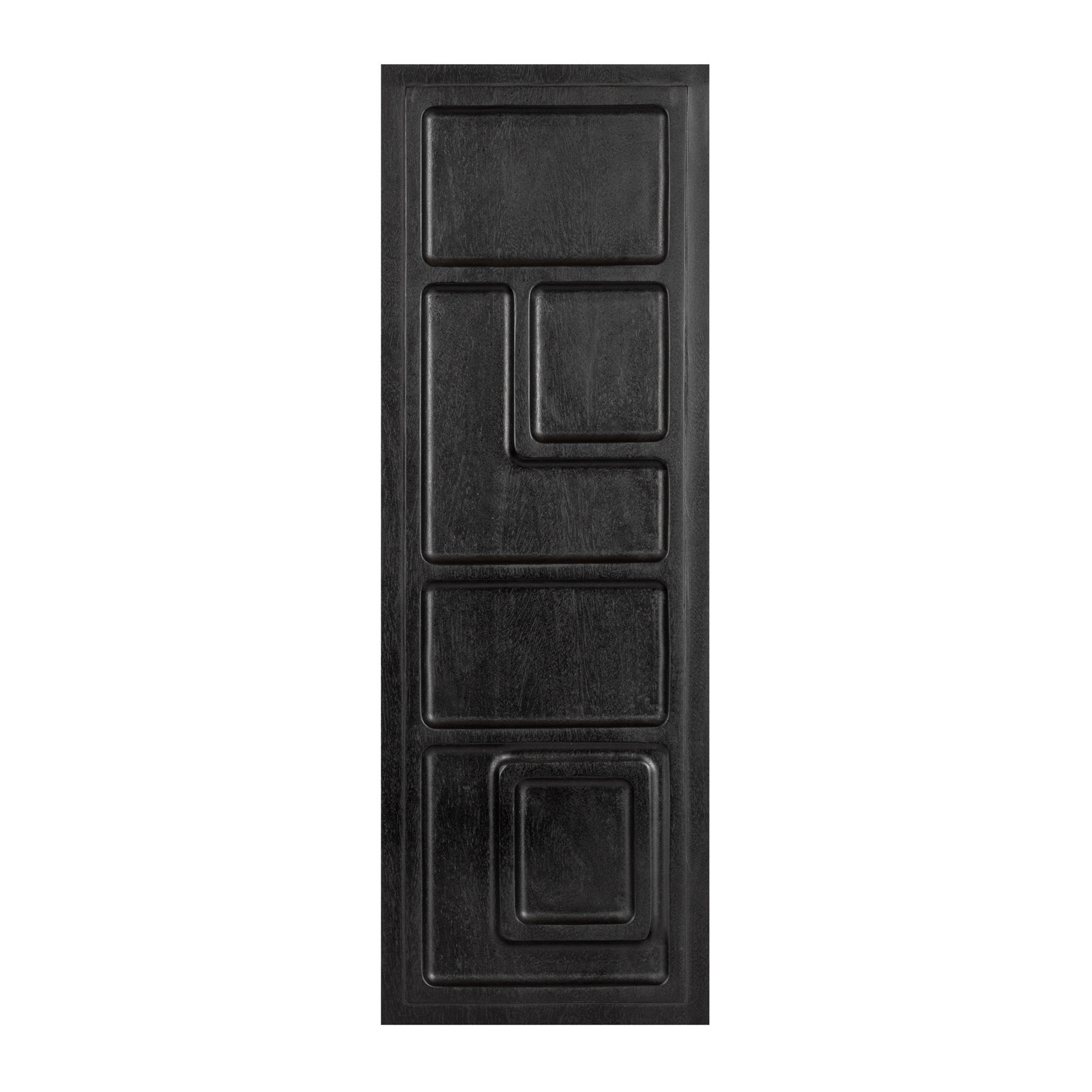 Tala Solid Wood Panel Wall Art Plaque, Black