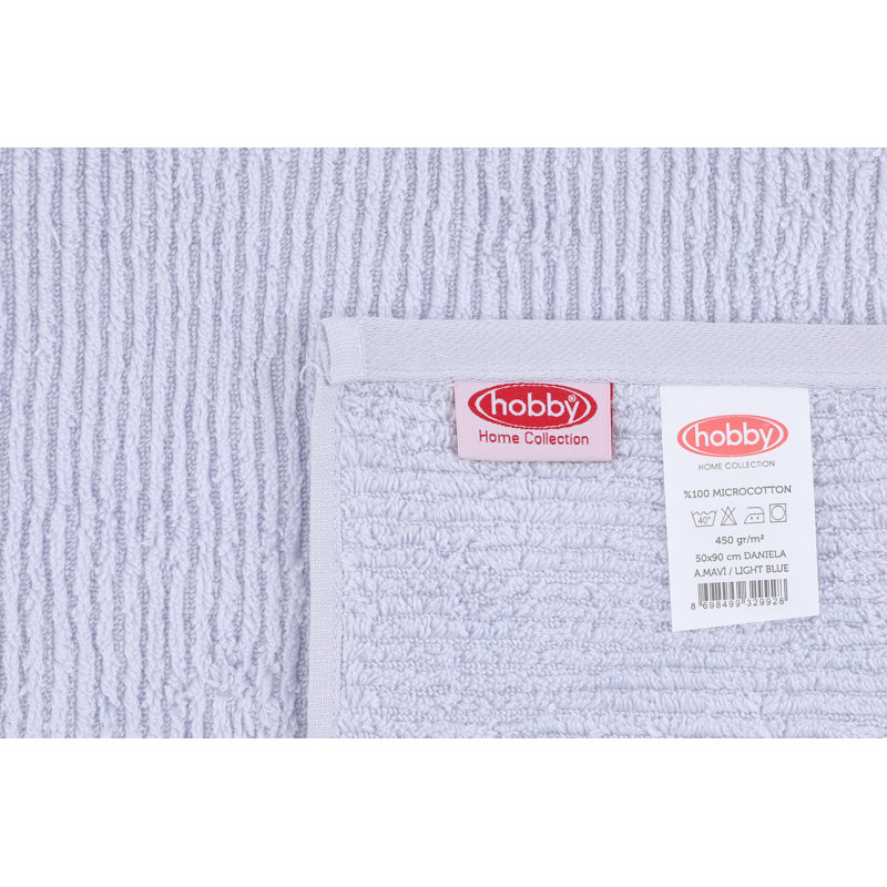 Premium Hand Towel Set, Light Blue, 19.7 x 35.4 inches | 100% Microcotton, 15.9 oz/sq yd | Machine Washable at 104°F, Ultra-Soft & Absorbent, Perfect for Bathroom & Spa Use, Luxurious Comfort