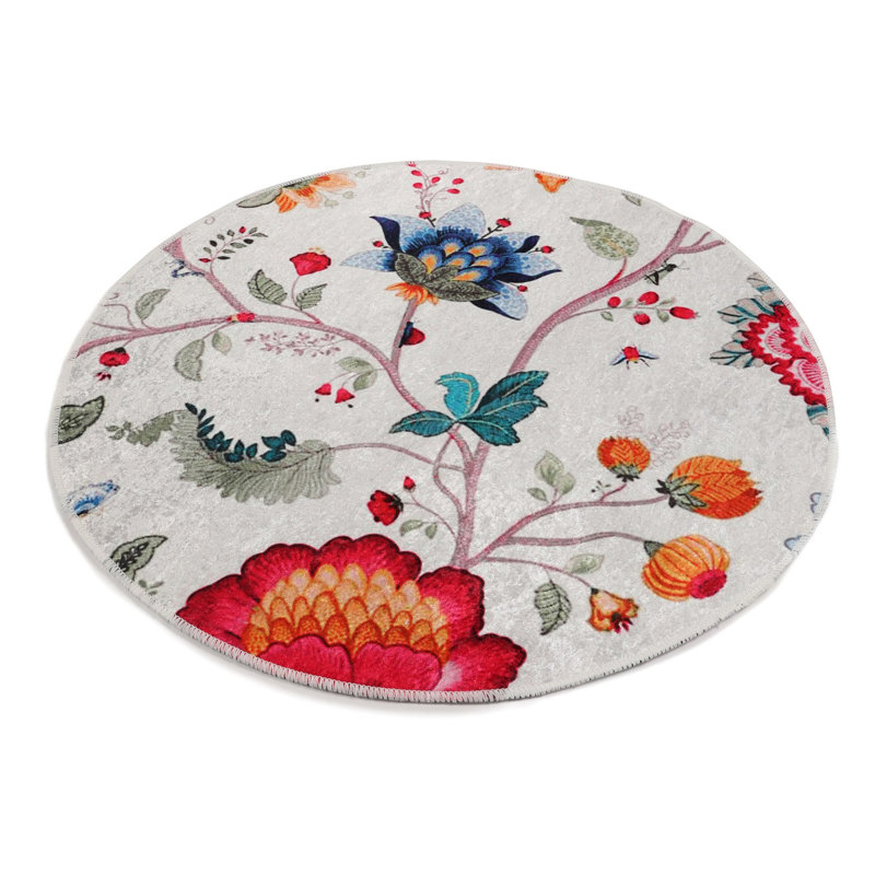 Tapis rond rond Nethania, Rond 3 pi 3,4 po x 3 pi 3,4 po