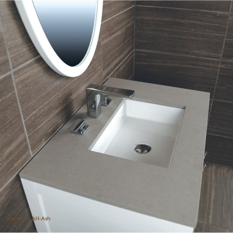 Stile 30'' W Single Stone Vanity Top, Satin White