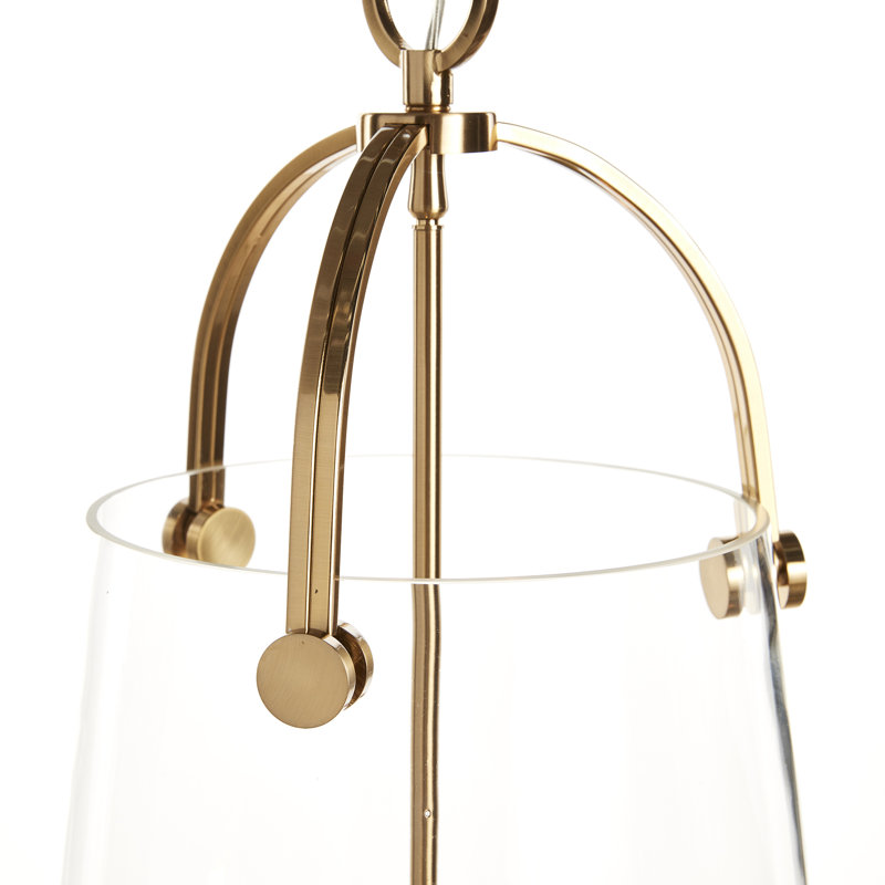 Capra Pendant Small, Gold, 16.5" H x 11" W x 11" D