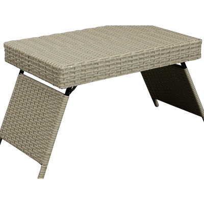 Portable Folding Grey Table, Weather - Build, Lightweight For Storage And Patio Use, Easy Maintenance, No Assembly, 23.5 In Product Depth, 16 Width, Height , To Wipe Clean, Assembly Needed,
