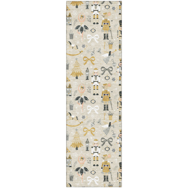 Tapis de Noël de qualité supérieure lavable à la machine Lingeswaran AMF1827, Tapis de couloir 2 pi 3 po x 7 pi 6 po