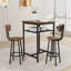 Table de bar, équipée de 2 tabourets de bar