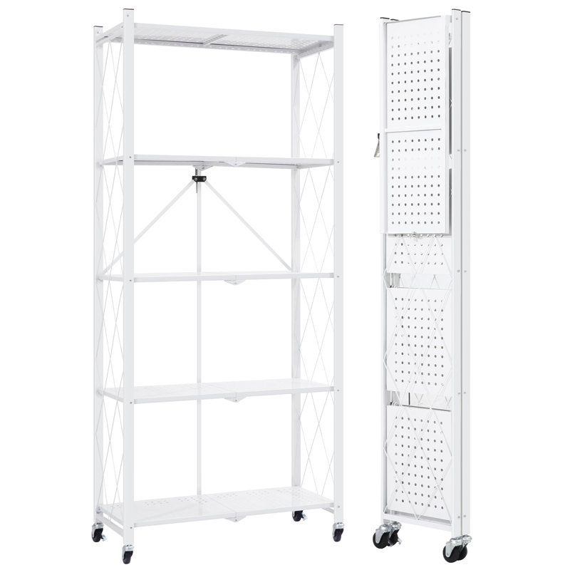 Tablettes de rangement pliables H 62,2 po x l 28,4 po x P 13,4 po Matsu, H 62,2 po x l 28,4 po x P 13,4 po, Noir