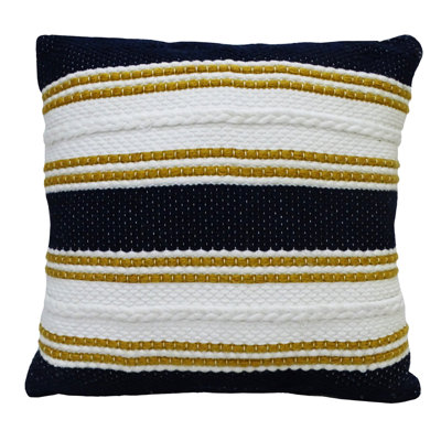  Cotton Blend Throw Square Indoor/Outdoor Pillow Cover & Insert