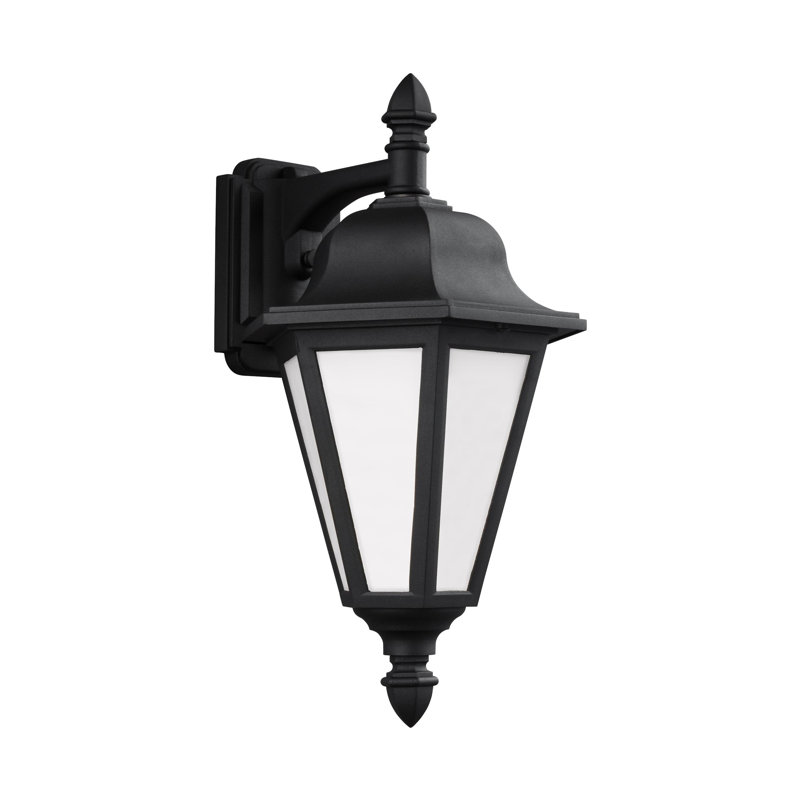 Brentwood Medium Downlight One Light Outdoor Wall Lantern from Generation Lighting , Black, No