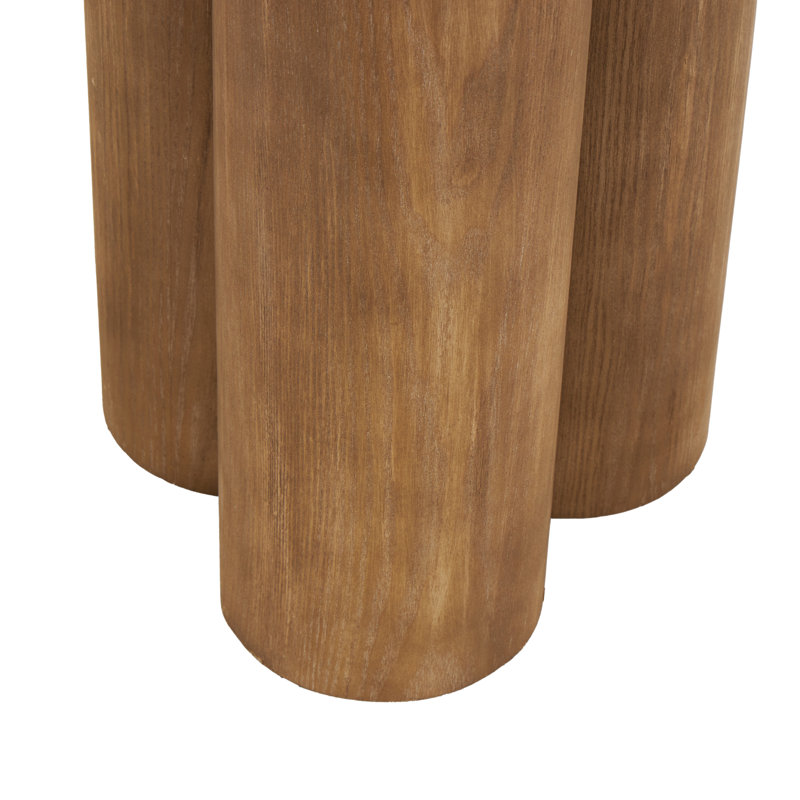 Cole And Grey Wood Handmade Console Table With Pillar Legs