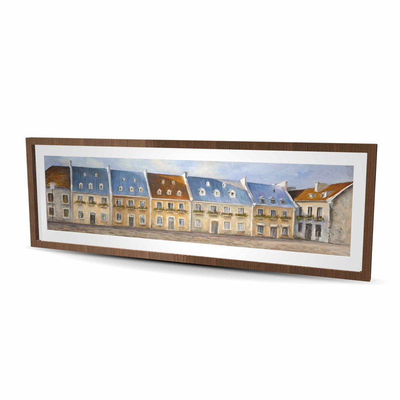 «Old Québec City», reproduction encadrée avec passe-partout - Décoration de chambre à coucher, H 20 po x l 60 po