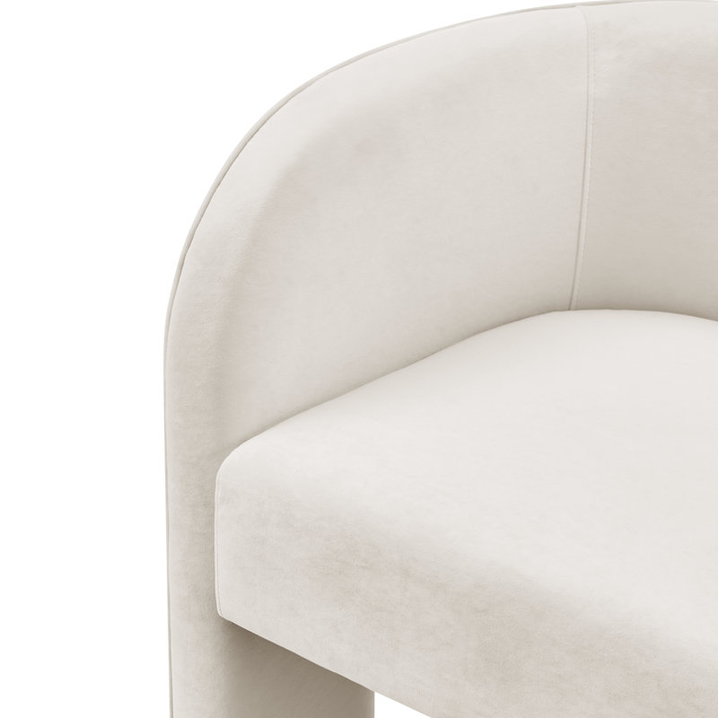 Zamiere 28Cm Wide Armchair, Dainty Cream Velvet